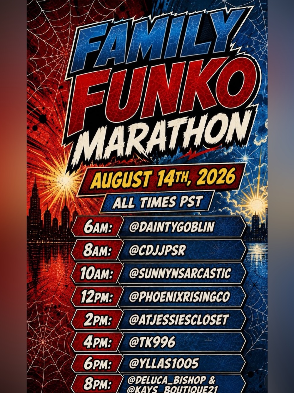 Funko Family Marathon- July 24th